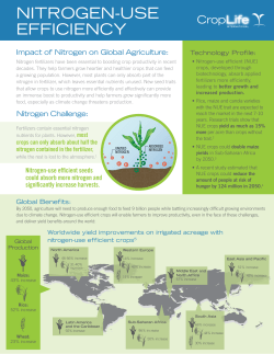 nitrogen-use efficiency - CropLife International
