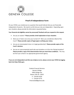 Proof of Independence Form