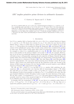 ABC implies primitive prime divisors in arithmetic dynamics