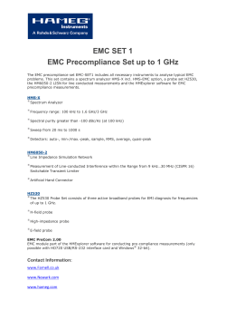 EMC SET 1 EMC Precompliance Set up to 1 GHz