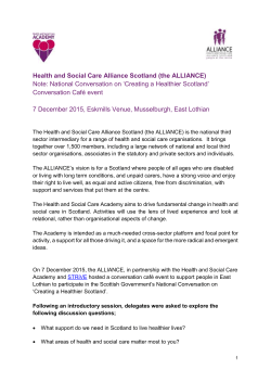- Alliance Scotland