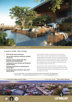 Luxury inner city living