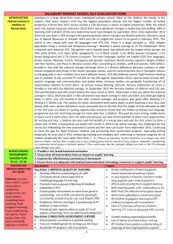 SALUSBURY PRIMARY SCHOOL SELF