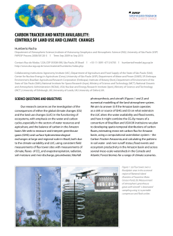 CARBON TRACkER AND WATER AVAILABILITy