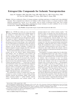 Estrogen-Like Compounds for Ischemic