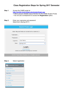 Class Registration Steps