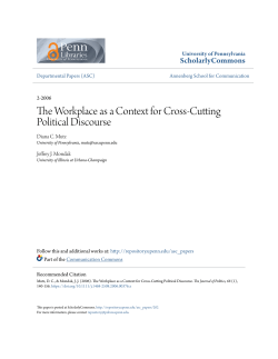 The Workplace as a Context for Cross-Cutting