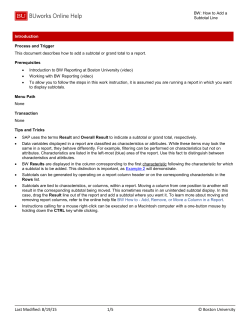 BW How to - Add a Total-Subtotal Line