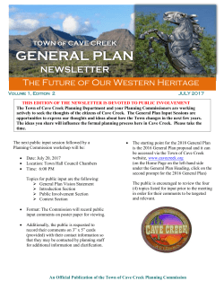Newsletter - Town of Cave Creek