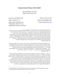 Classical Social Theory