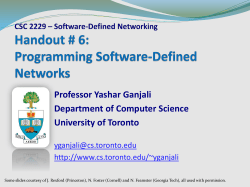 CSC 2229 &ndash; Software-Defined Networking