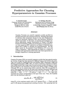 Predictive App roaches for Choosing Hyperparameters in Gaussian