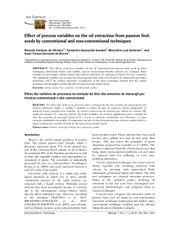 Effect of process variables on the oil extraction from passion fruit