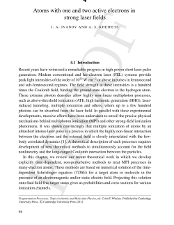 Atoms with one and two active electrons in strong laser fields