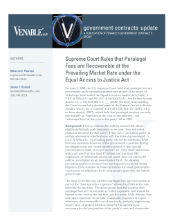 Supreme Court Rules that Paralegal Fees are