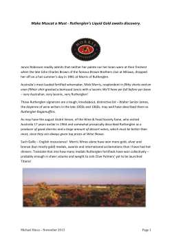 Read more of Michael`s visit to Rutherglen by downloading his blog
