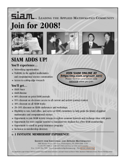 SIAM - American Mathematical Society