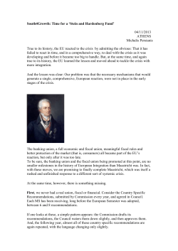 South4Growth: Time for a `Stein and