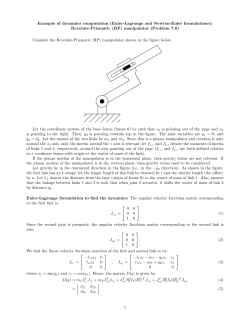 Revolute-Prismatic (RP) manipulator