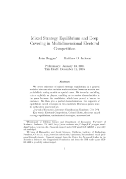 Mixed Strategy Equilibrium and