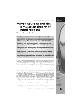 Mirror neurons and the simulation theory of mind