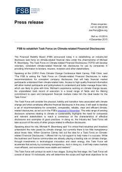 Climate change task force - press release