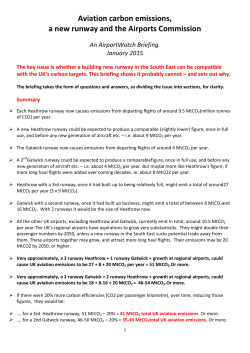 Aviation carbon emissions, a new runway and the