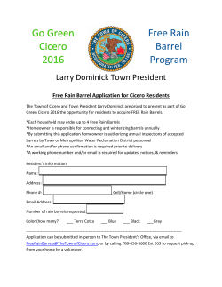 Free Rain Barrel Program