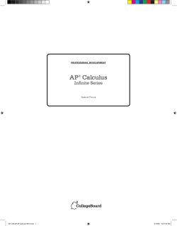 Infinite Series - The College Board