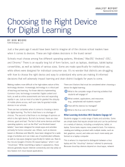 Choosing the Right Device for Digital Learning