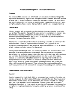 Cognitive Perceptual Protocol