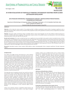 in vitro evaluation of partially purified antioxidant enzymes from