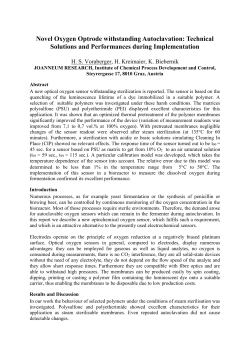 Novel Oxygen Optrode withstanding Autoclavation: Technical