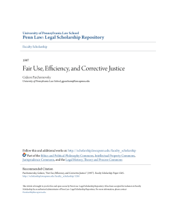 Fair Use, Efficiency, and Corrective Justice