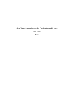 Organic Chemistry Final Lab Report
