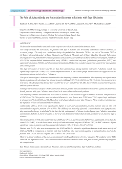 The Role of Autoantibody and Antioxidant Enzymes