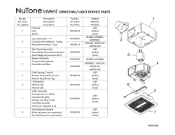 series fan / light service parts