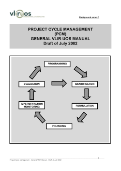 Project Cycle Management - VLIR-UOS