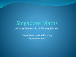Singapore Maths - Harlestone Primary School