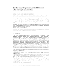 Parallel linear programming in fixed dimension almost surely in