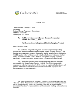 Flexible Ramping Product