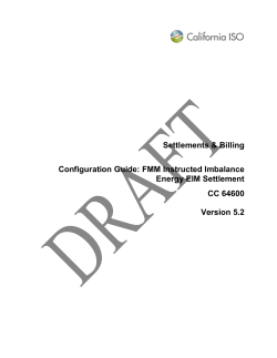CG CC 64600 FMM Instructed Imbalance Energy EIM Settlement v5.2