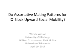 Slides Do Assortative Mating Patterns for IQ Block Upward Social