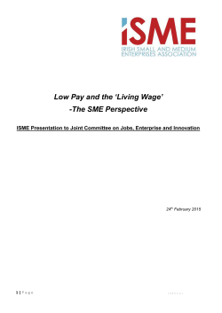 ISME Presentation to Joint Committee on Jobs, Enterprise and