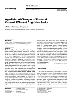 Age-Related Changes of Postural Control: Effect of Cognitive Tasks