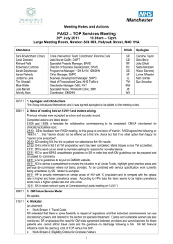 Minutes or Action Notes