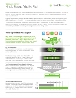 Nimble Storage Technology Overview