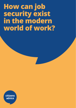 How can job security exist in the modern world of