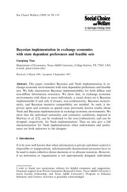 Bayesian implementation in exchange economies