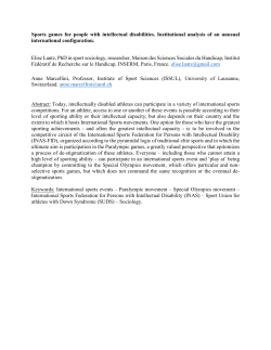 Sports games for people with intellectual disabilities - Serval